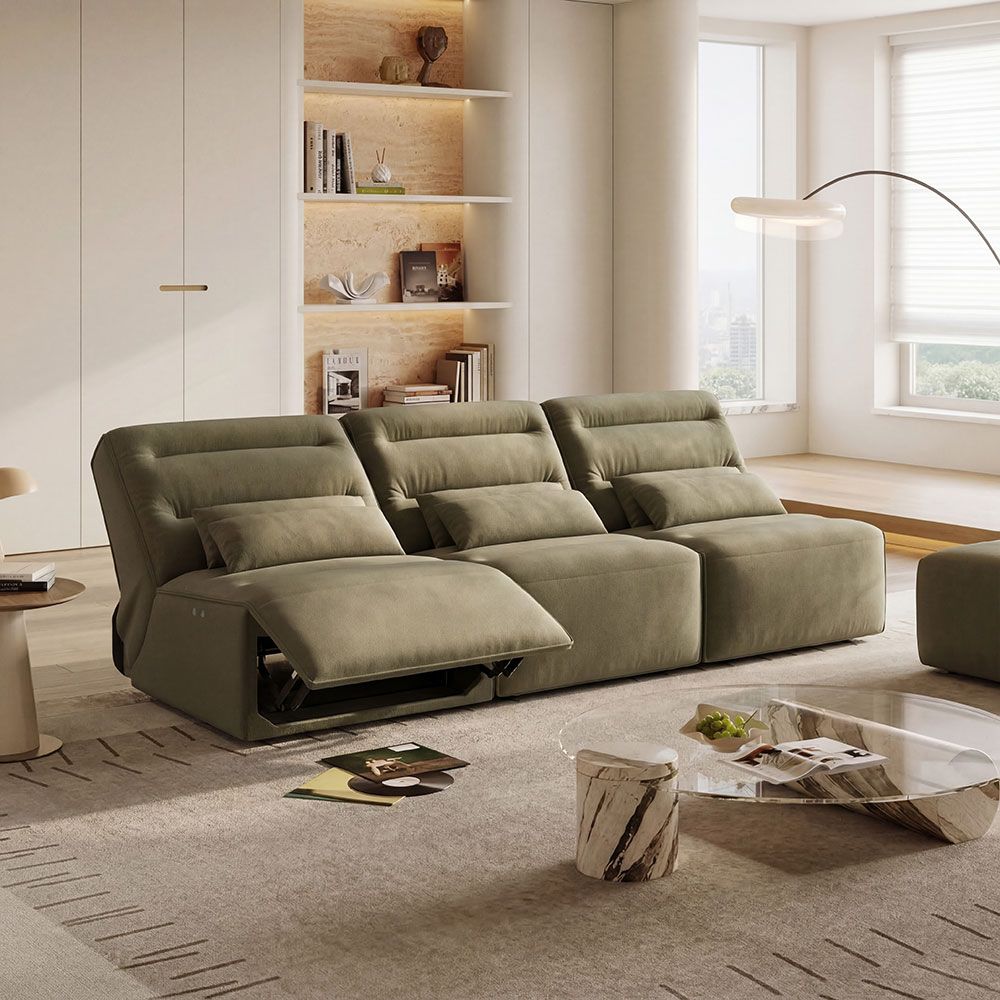 Bedroom Green Pet-Friendly Fabric Power Reclining Sofas