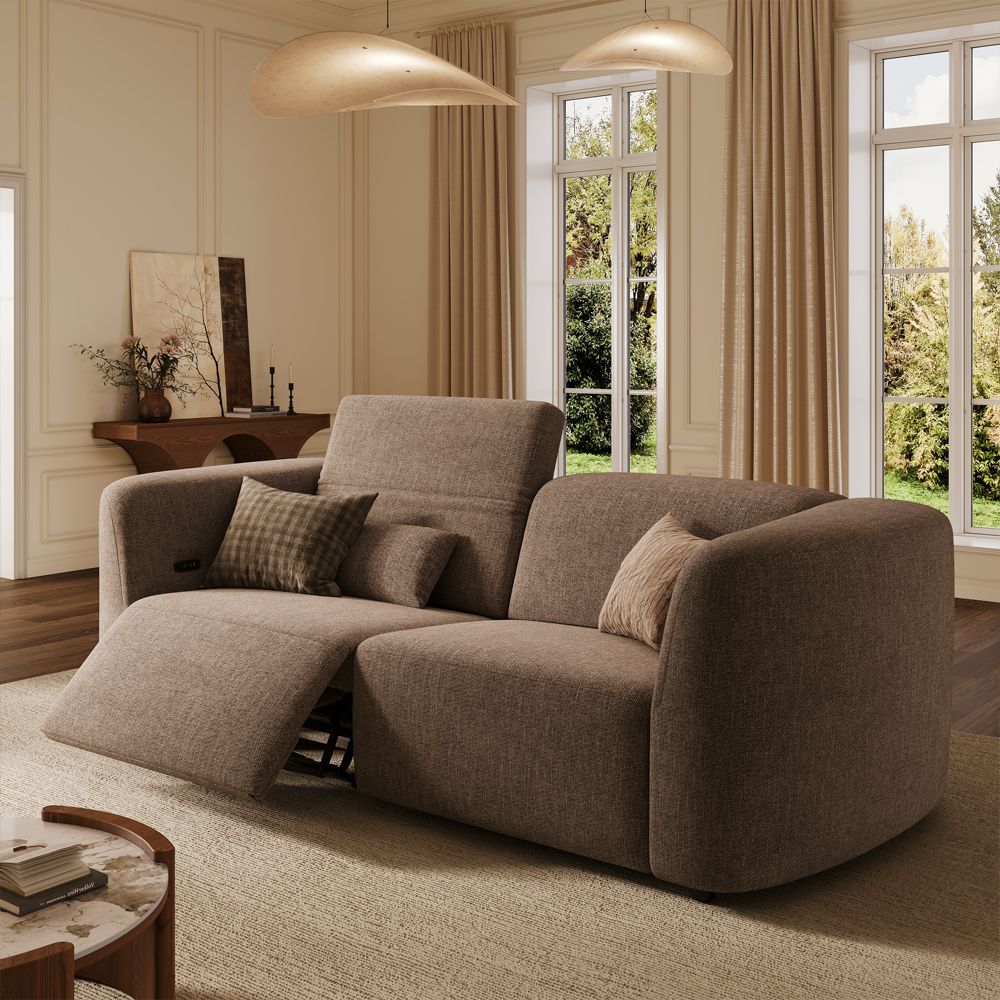 Sleeper Mocha Velvet Power Reclining Sofas