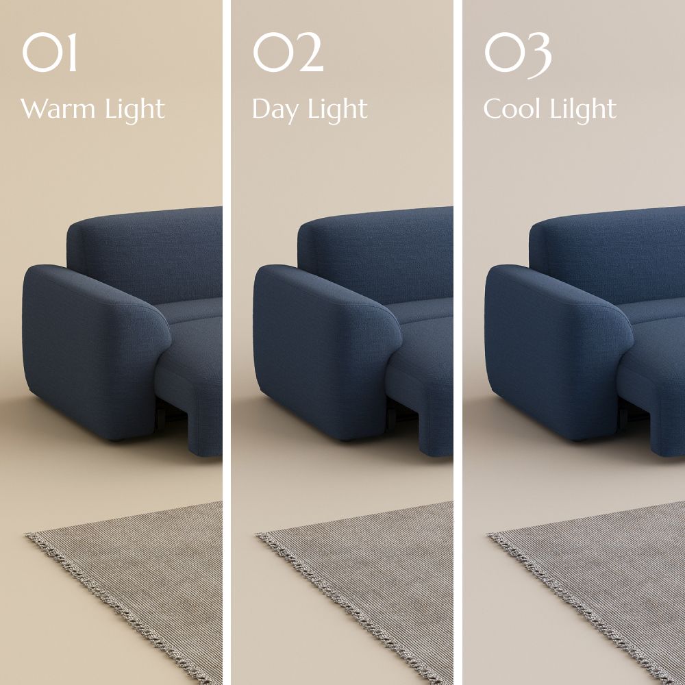 Soft Navy Blue Chenille Fabric Power Reclining Sofas