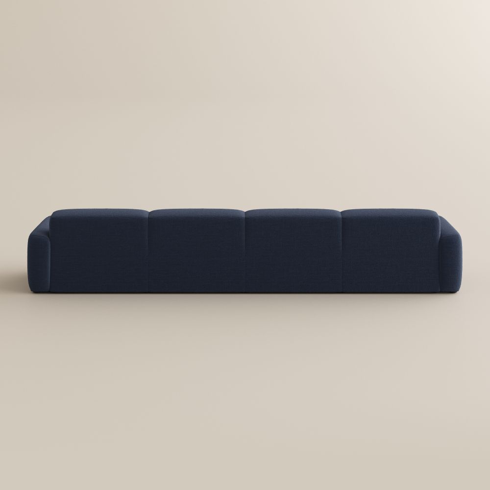 Soft Navy Blue Chenille Fabric Power Reclining Sofas