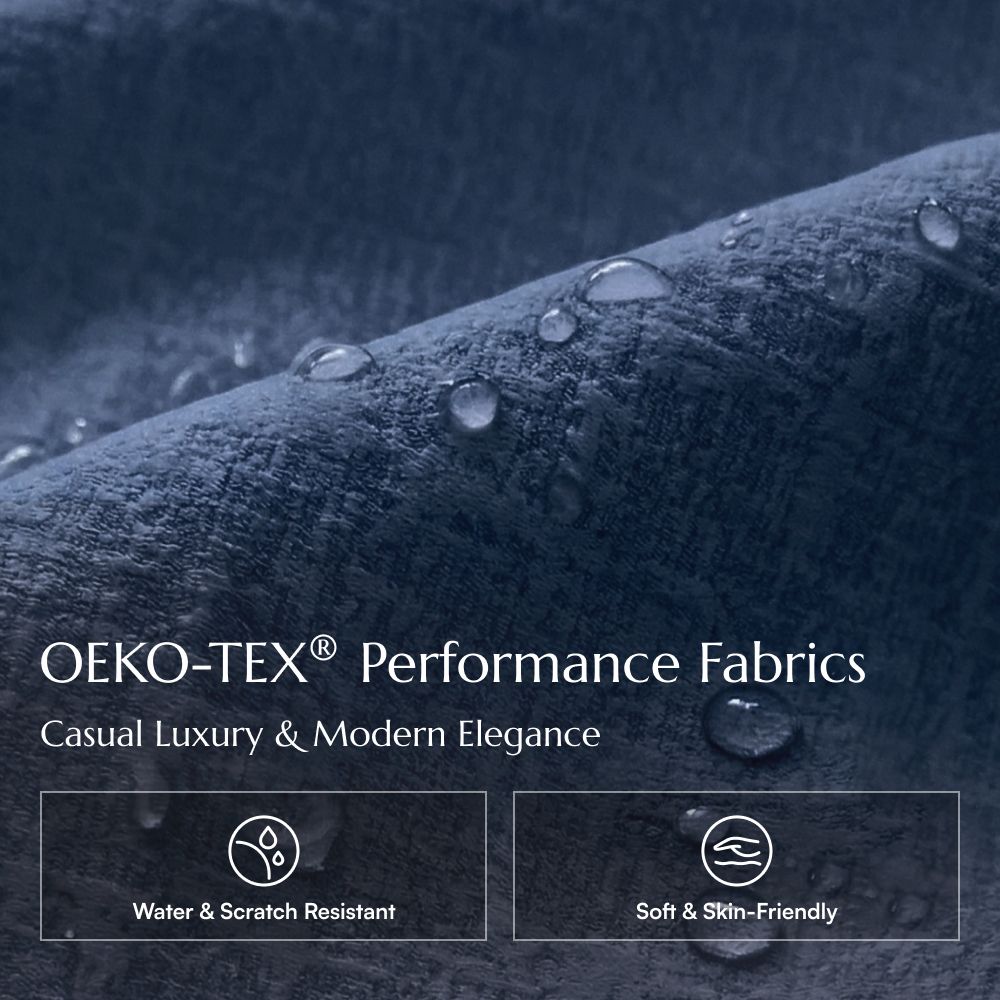 Extendable Navy Blue Chenille Fabric Power Reclining Sofas