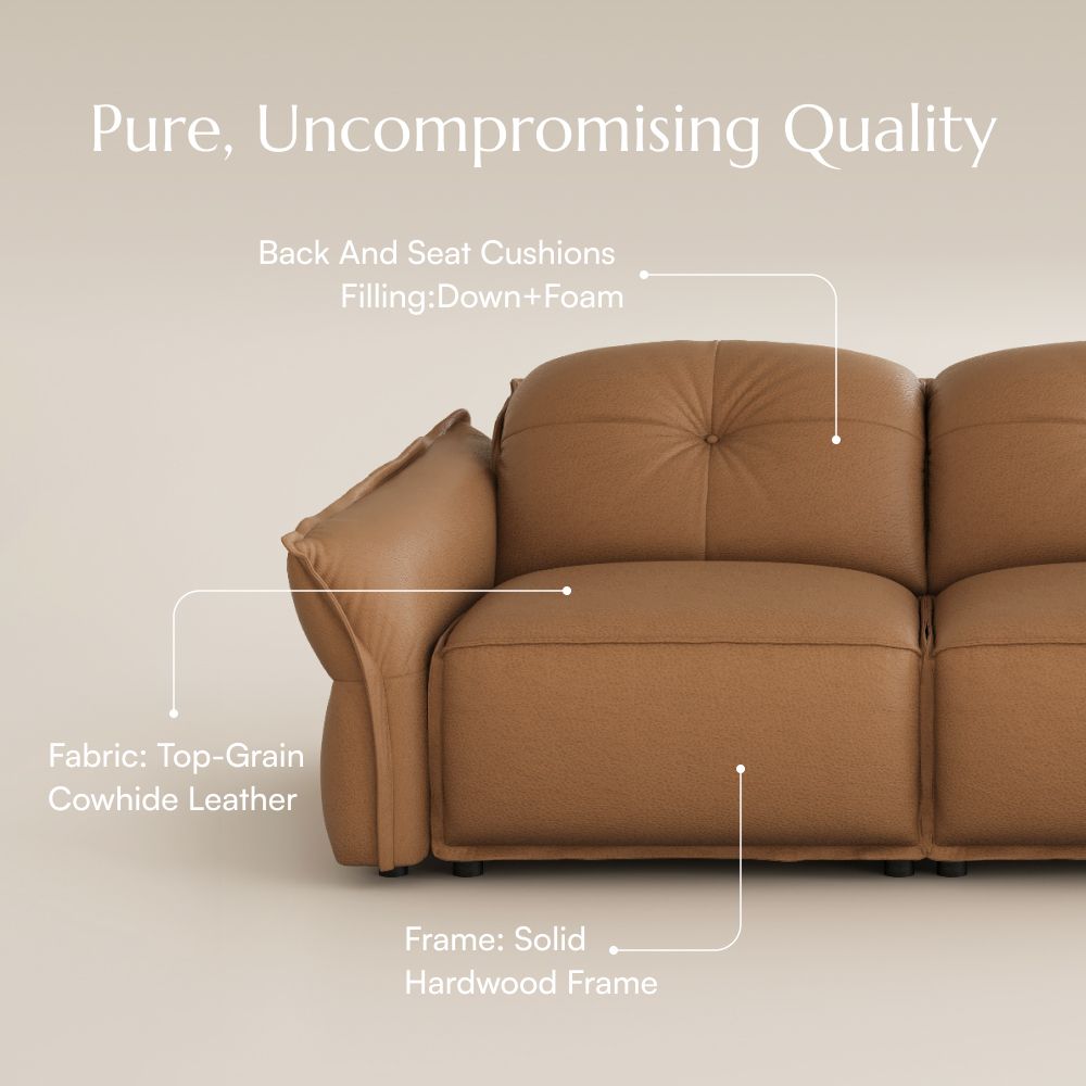 Sofas & Loveseats Brown Top Grain Leather Power Reclining Sofas