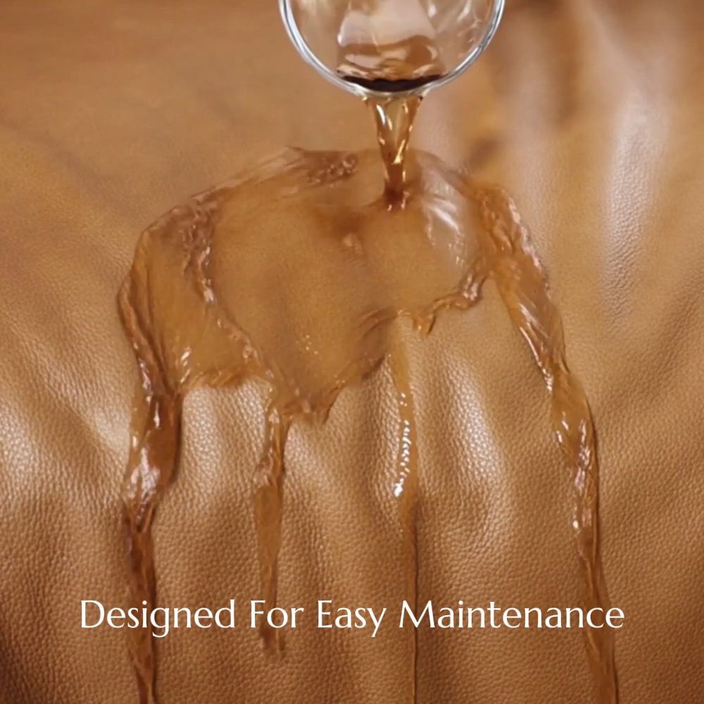 USB Port Brown Top Grain Leather Power Reclining Sofas