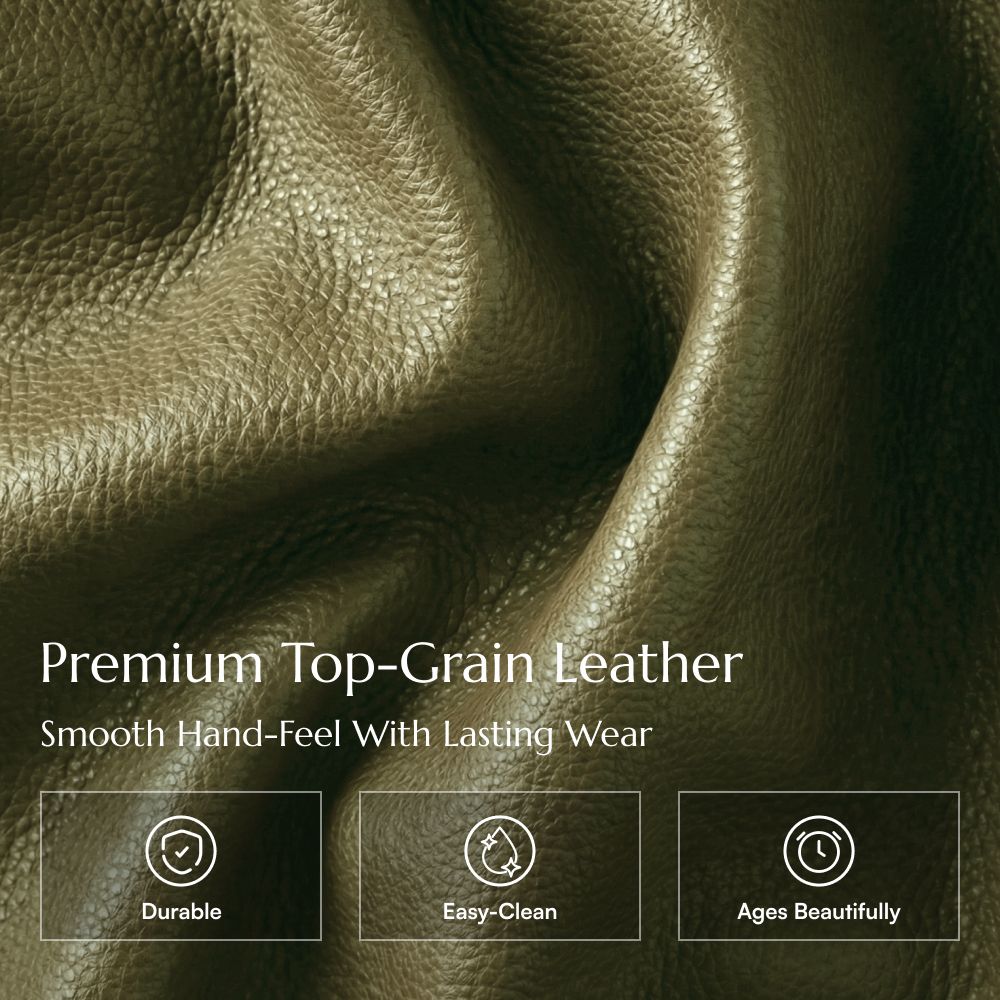 Sponge Green Top Grain Leather Power Reclining Sofas