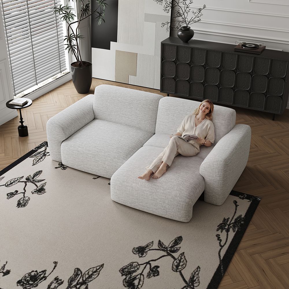 Living Room Light Gray Chenille Fabric Power Reclining Sofas