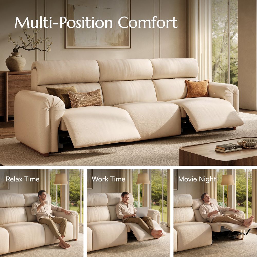 Fully Reclining Electric Home Theater Sofa