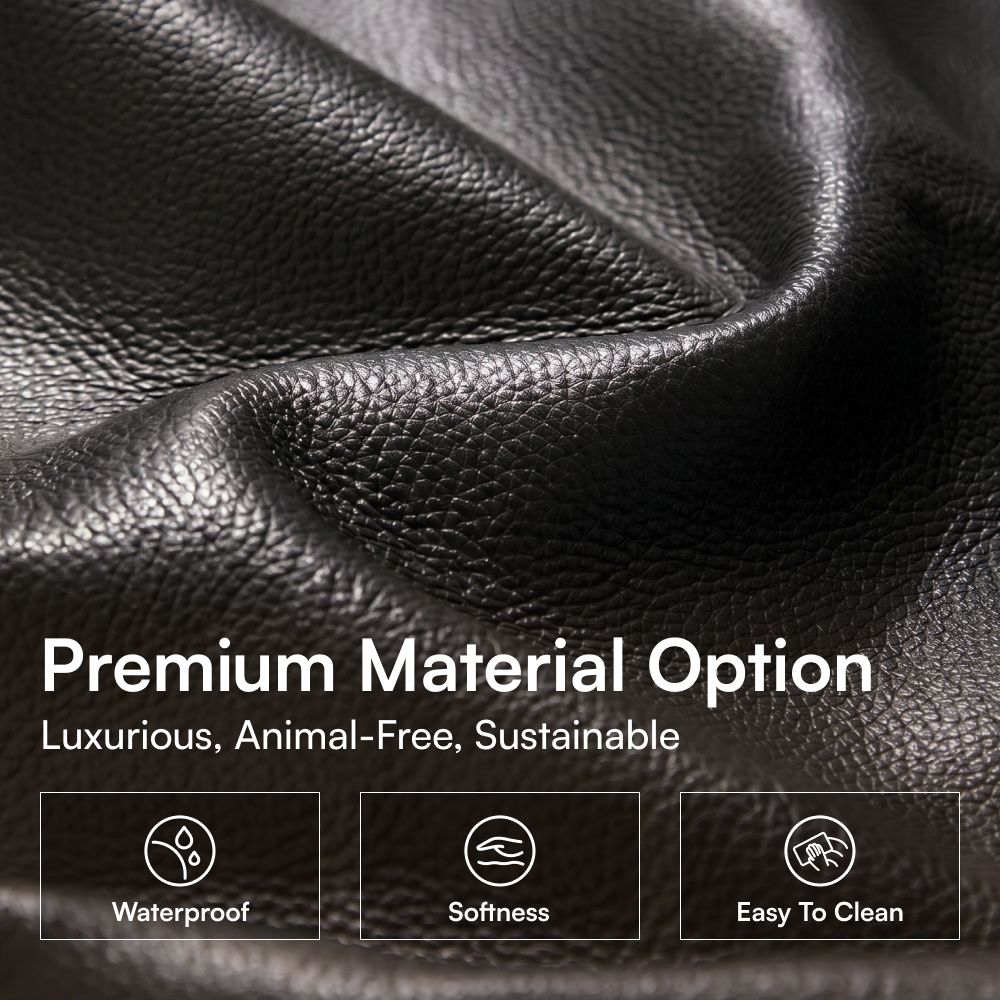 Easy-to-Clean Black Eco-Friendly Faux Leather Electric Sofa