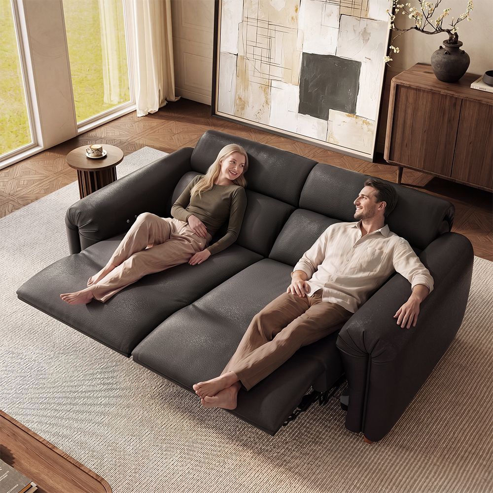 Oversized Black Fully Reclining Loveseat Smart Furniture