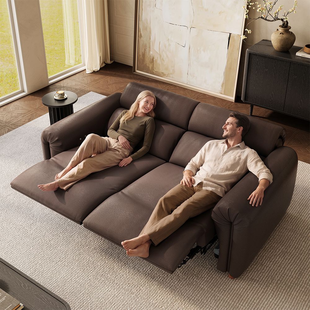 Oversized Brown Fully Reclining Loveseat Smart Furniture
