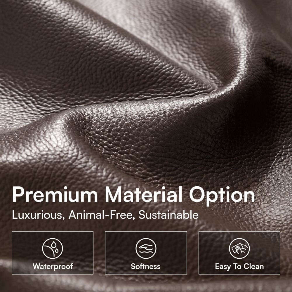 Easy-to-Clean Brown Eco-Friendly Faux Leather Electric Sofa