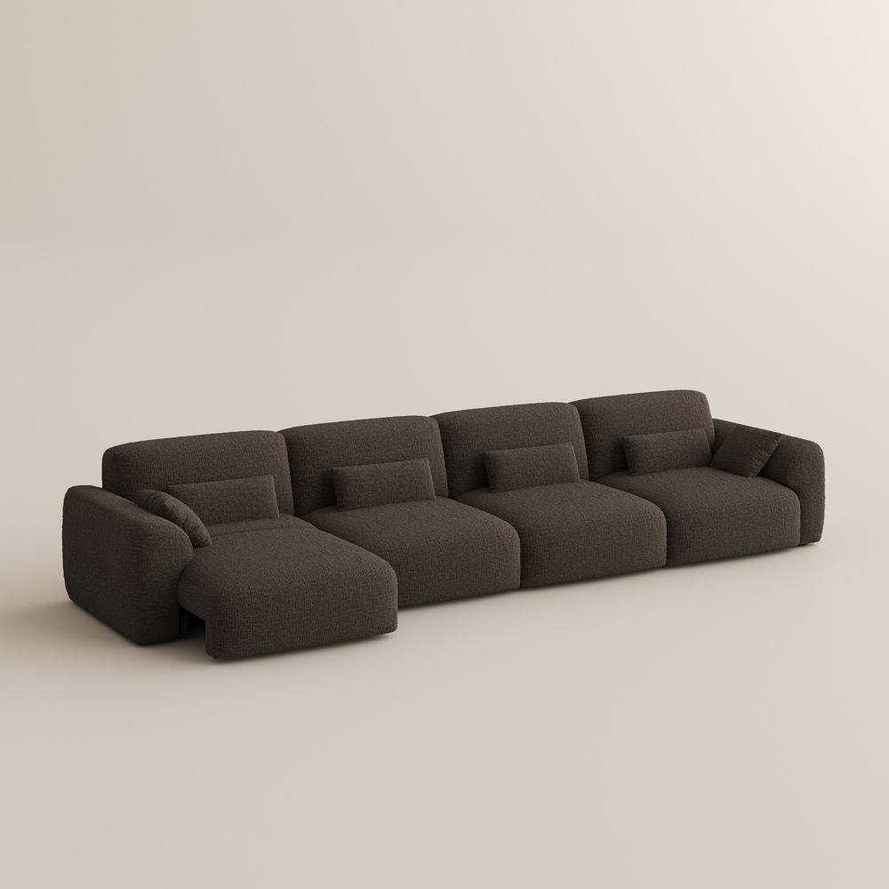 Office Dark Gray Chenille Fabric Power Reclining Sofas