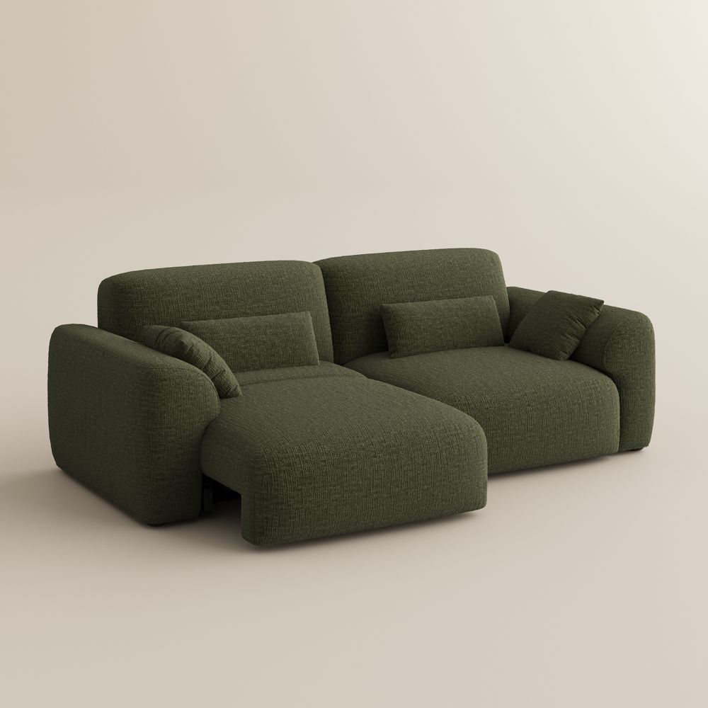 Sofas & Loveseats Green Chenille Fabric Power Reclining Sofas