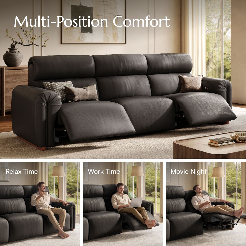 Fully Reclining Electric Home Theater Sofa