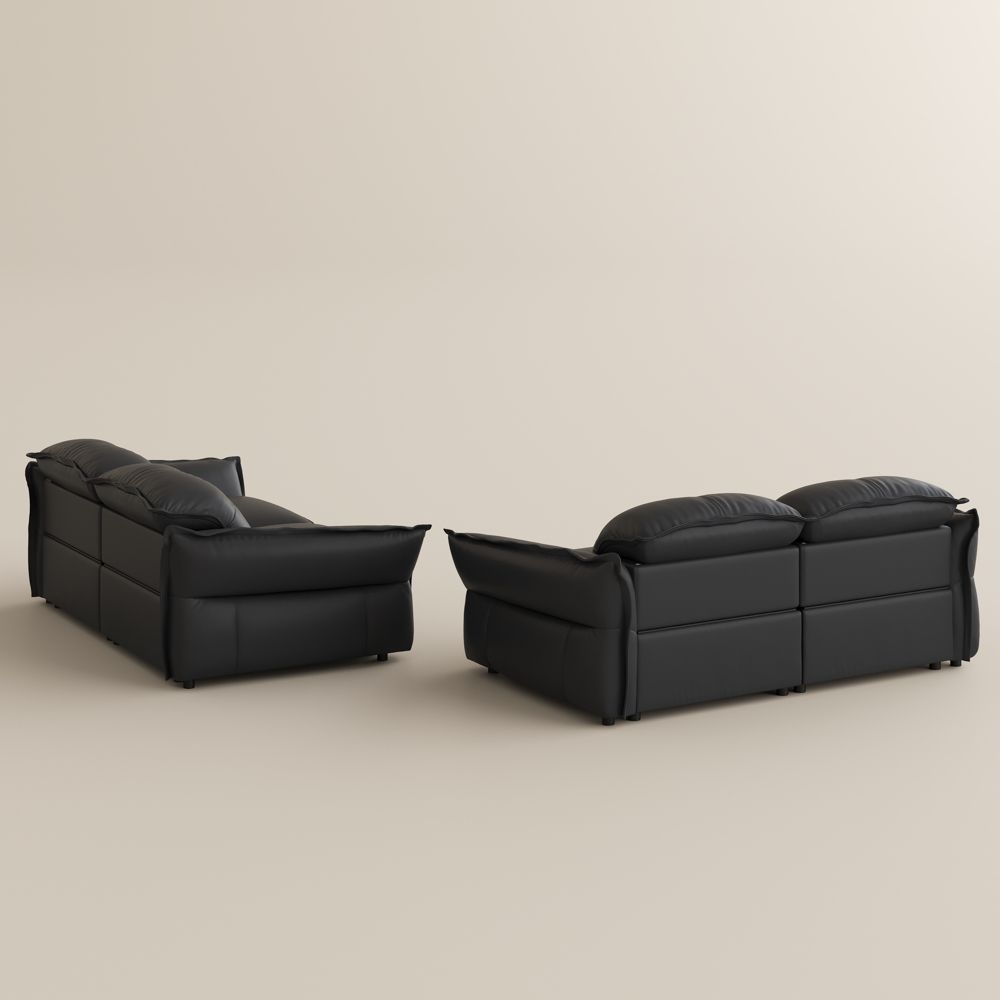 Top Grain Leather Black Top Grain Leather Power Reclining Sofas