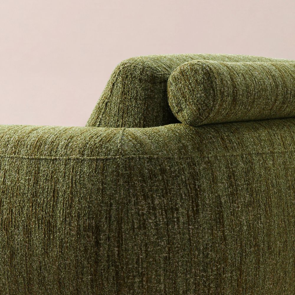 Extra Deep Seat Green Tweed Chenille Power Reclining Sofas