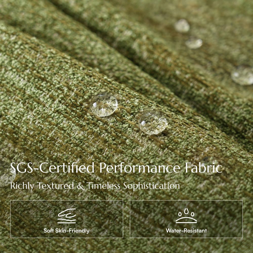 Pull out Green Tweed Chenille Power Reclining Sofas