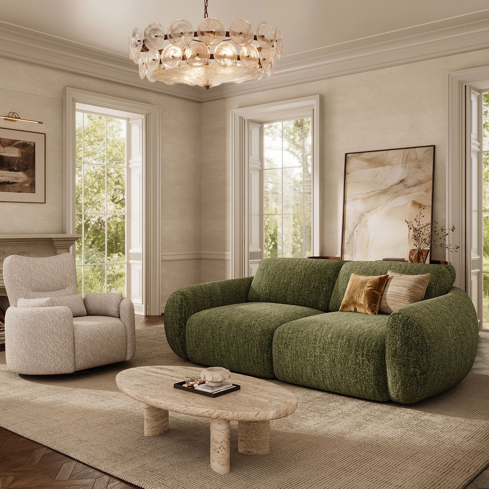 Power Sofa Bed Green Tweed Chenille Power Reclining Sofas