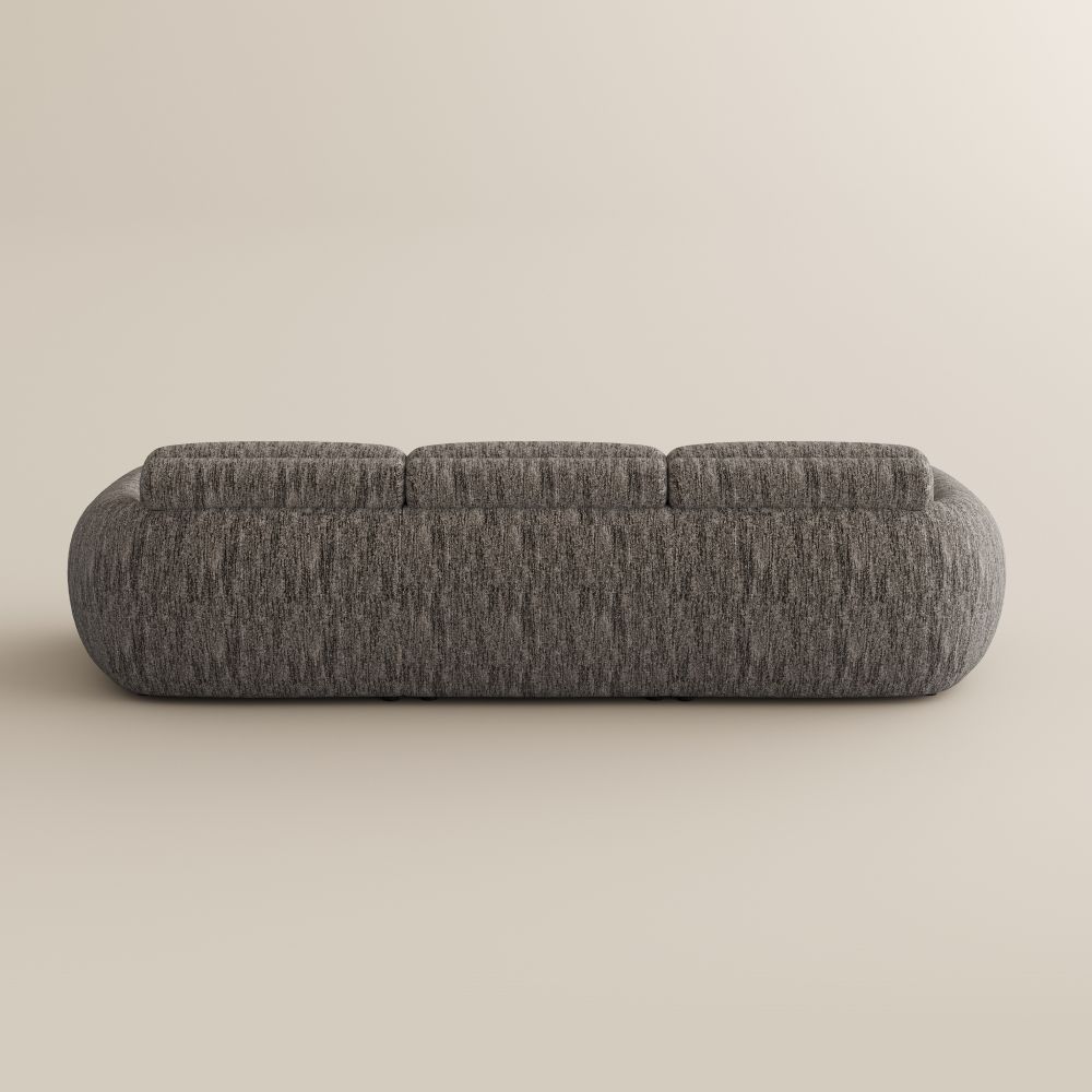 Extra Deep Seat Dark Gray Tweed Chenille Power Reclining Sofas