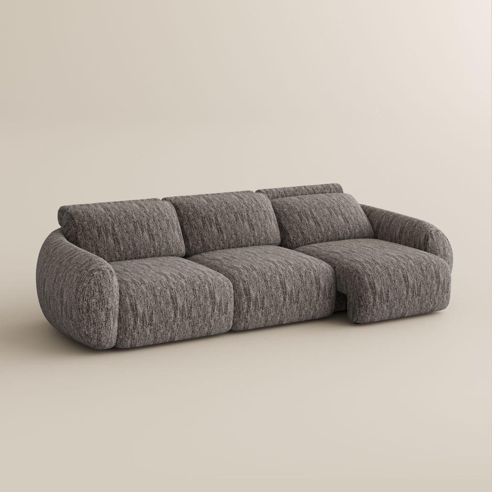 Sleeper Dark Gray Tweed Chenille Power Reclining Sofas