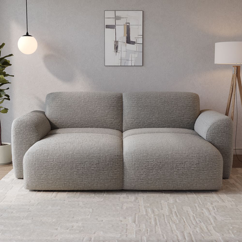 Partial Assembly Required Light Gray Chenille Fabric Power Reclining Sofas