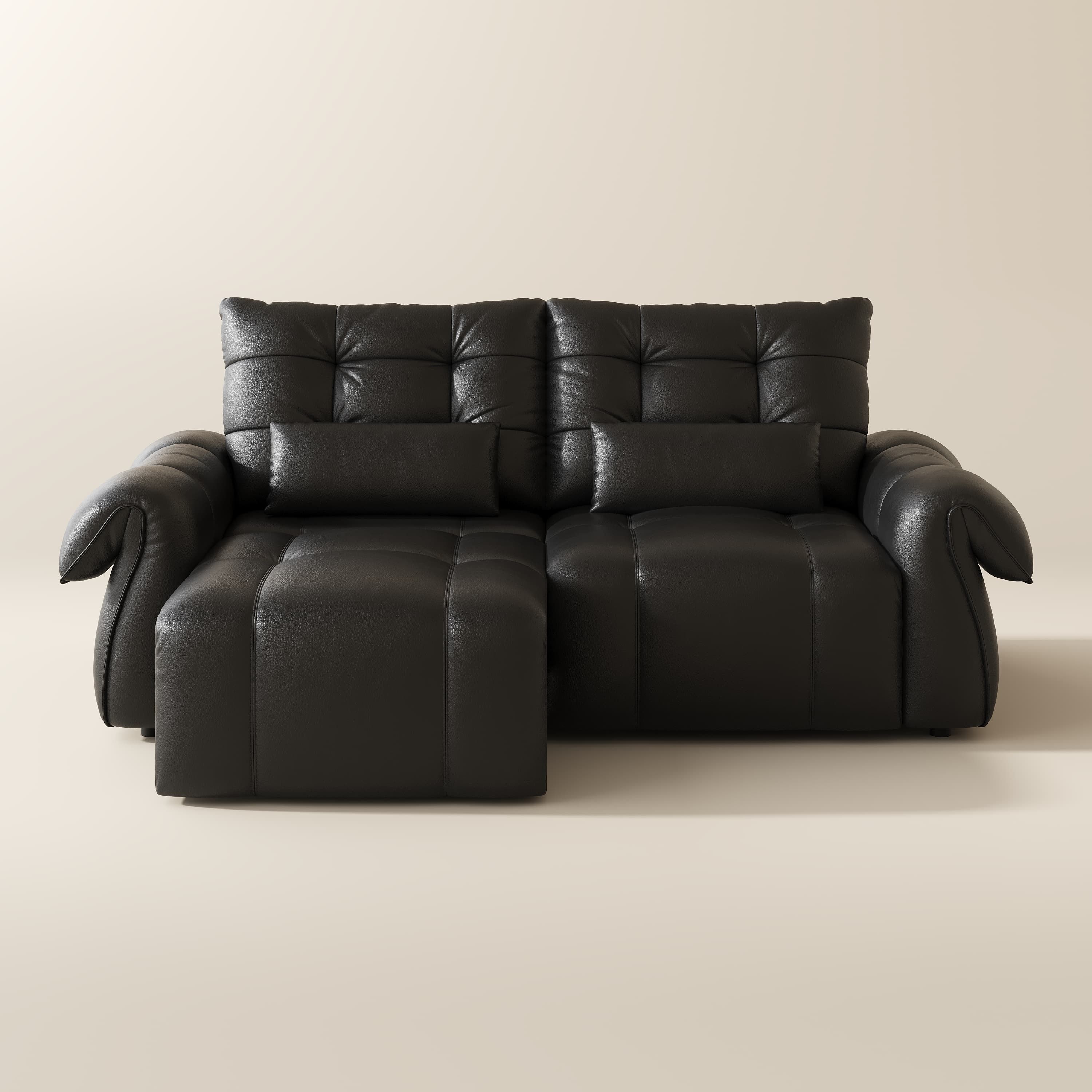 Black Top Grain Leather Power Reclining Sofas