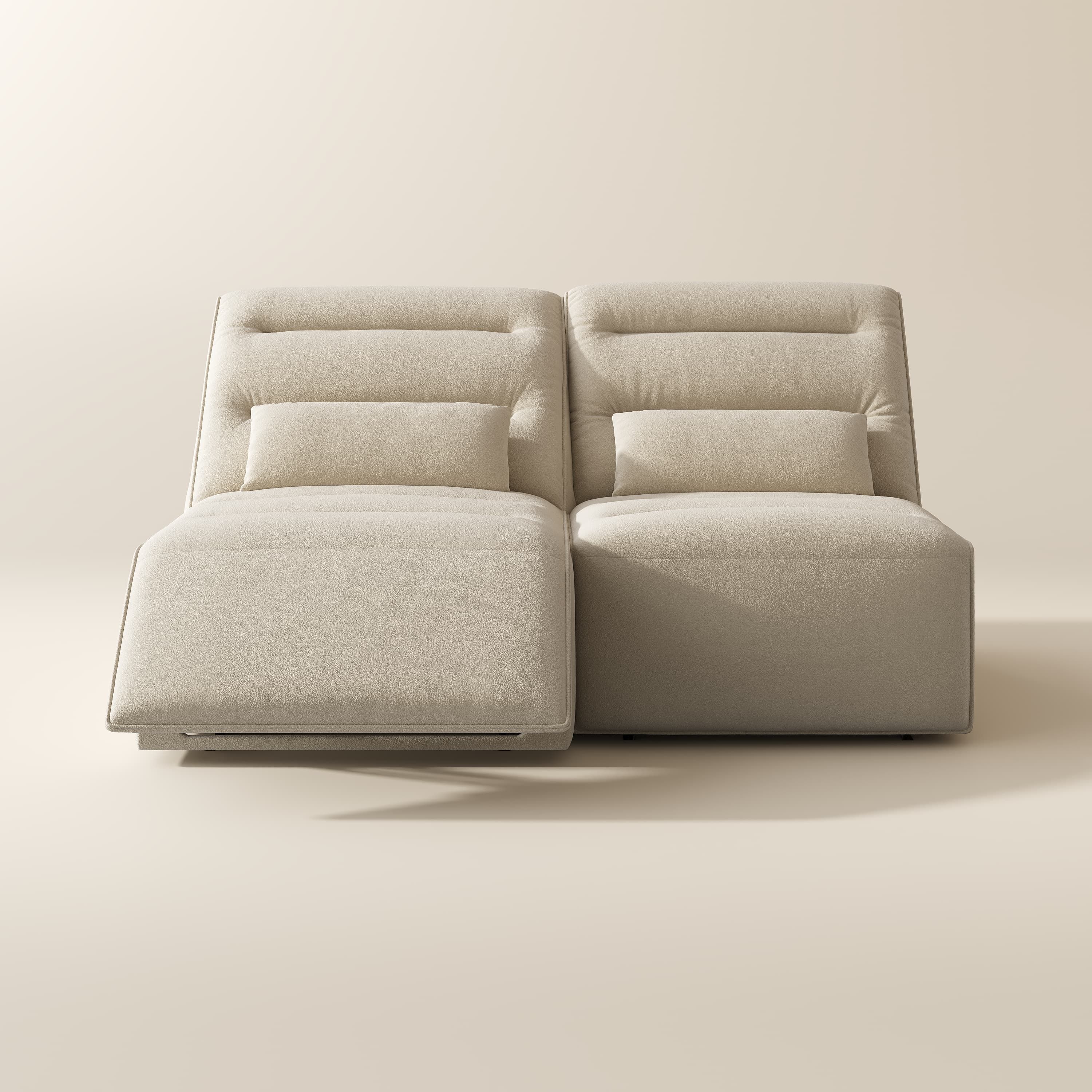 Office Khaki Pet-Friendly Fabric Power Reclining Sofas