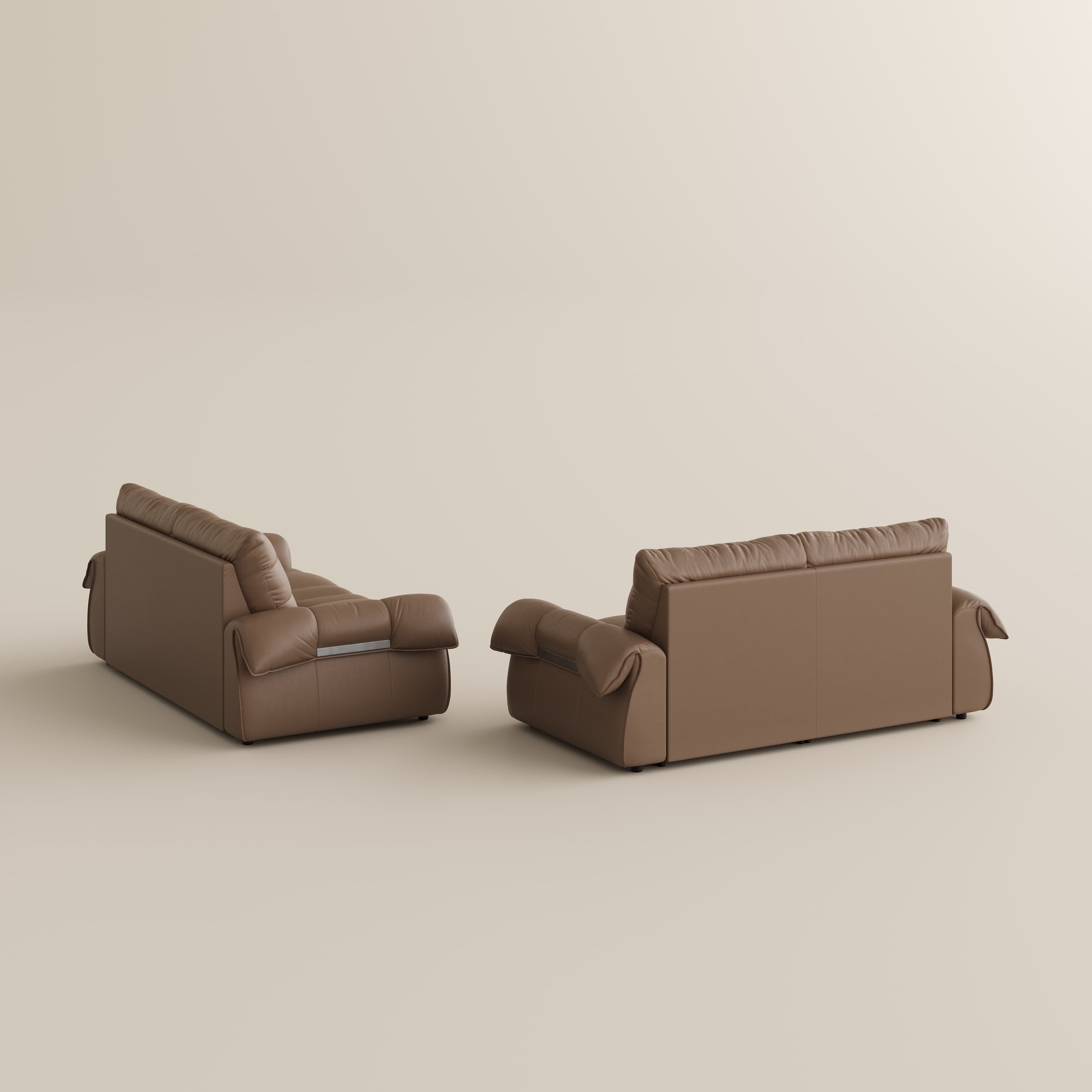 Extendable Brown Top Grain Leather Power Reclining Sofas