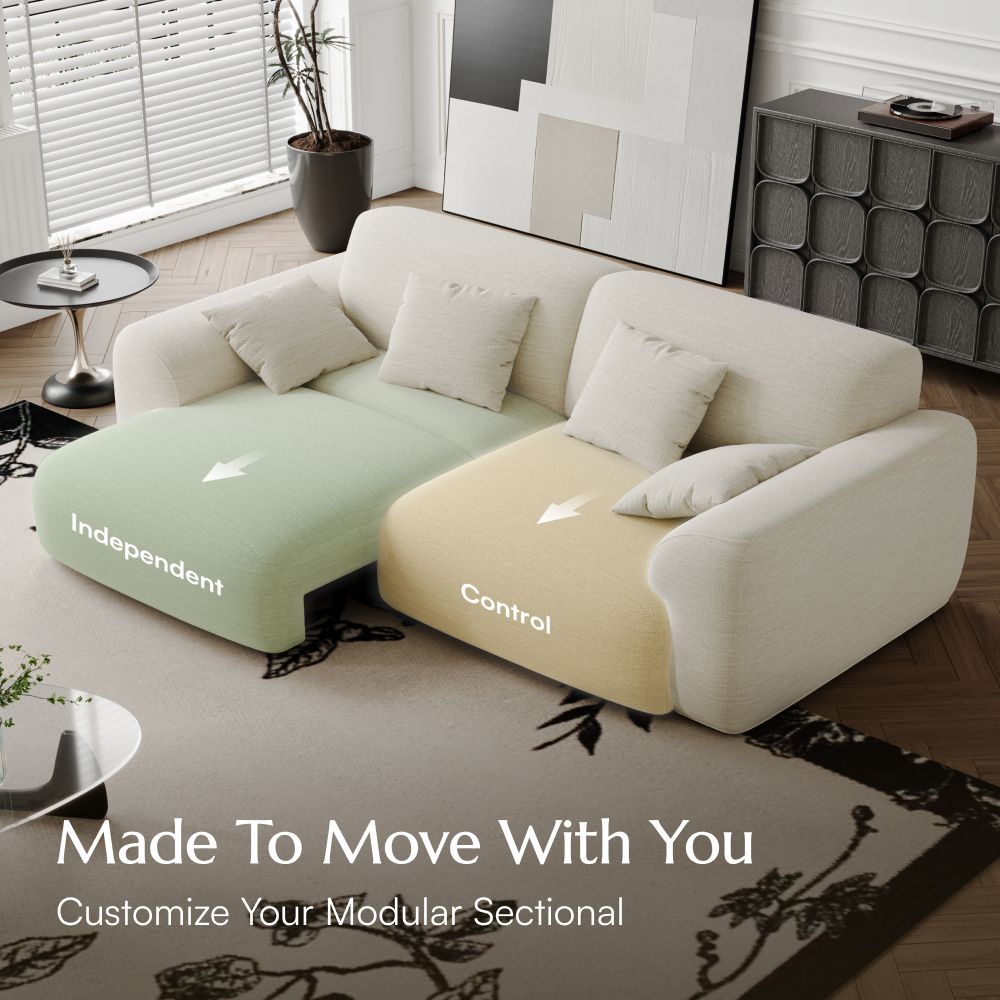 2-3 Seater White Chenille Fabric Power Reclining Sofas