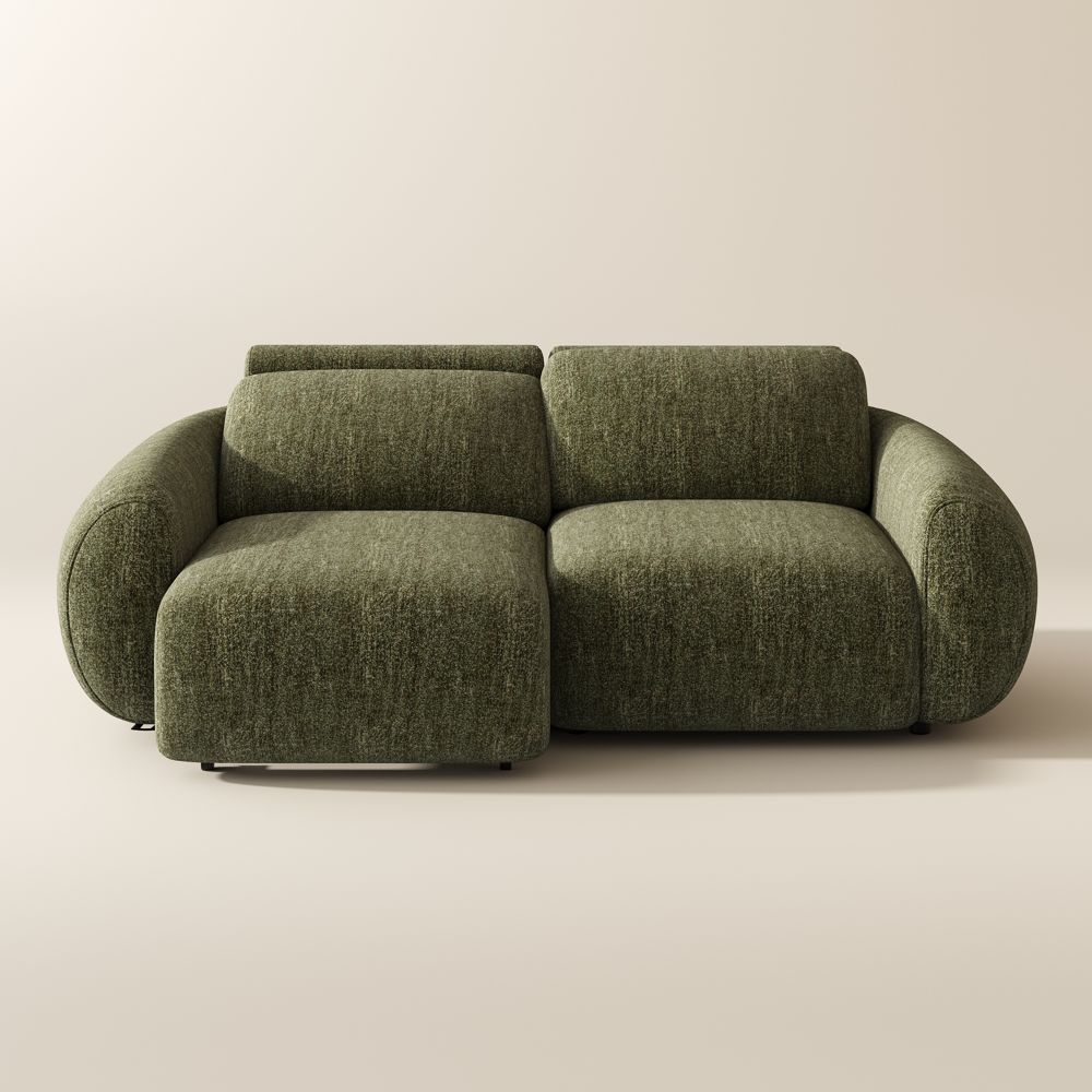 Office Green Tweed Chenille Power Reclining Sofas