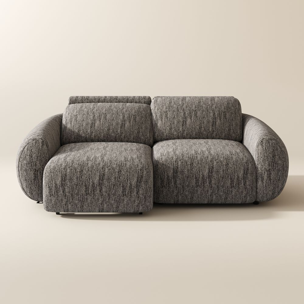 Power Sofa Bed Dark Gray Tweed Chenille Power Reclining Sofas