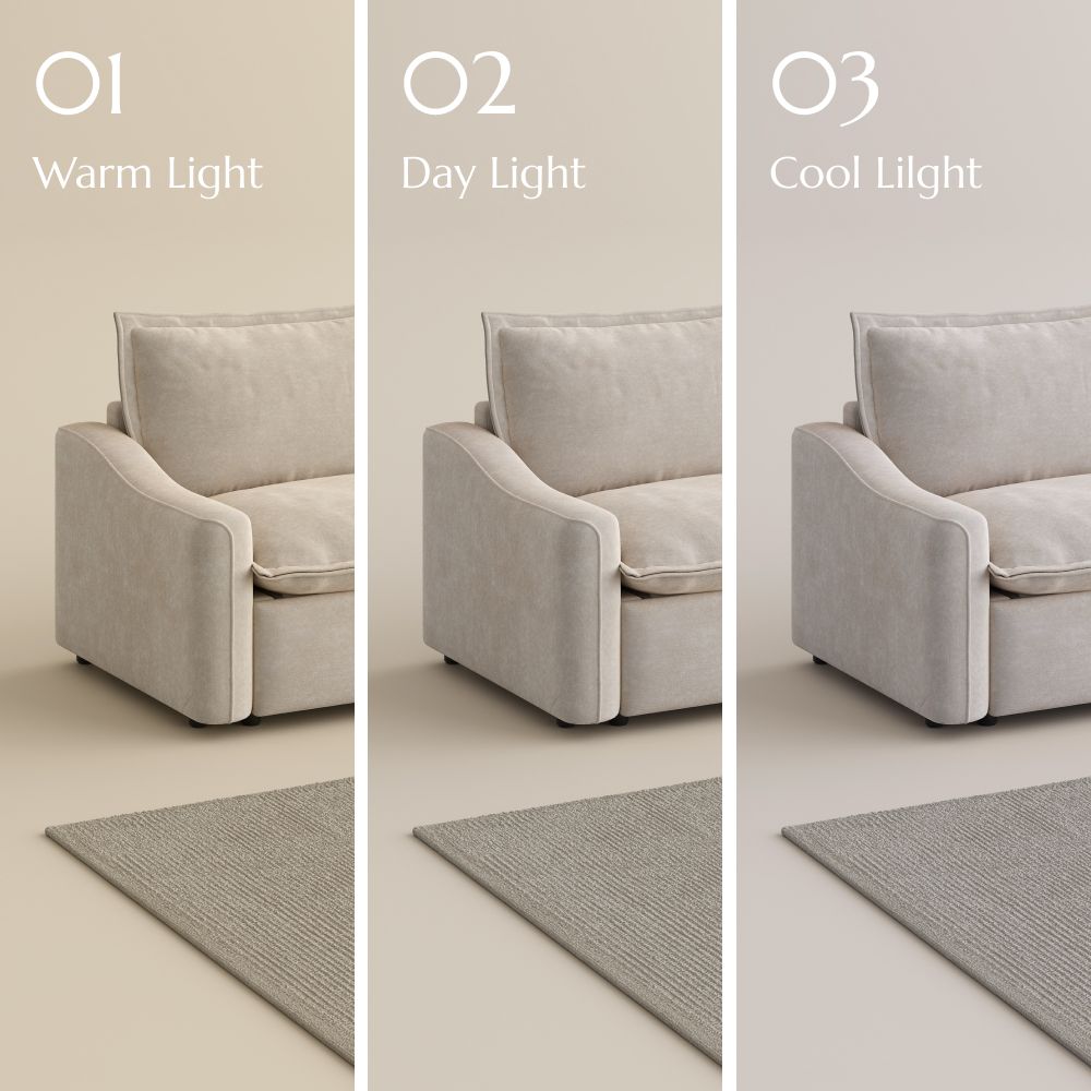 Deep Seat Beige Pet-Friendly Fabric Recliners