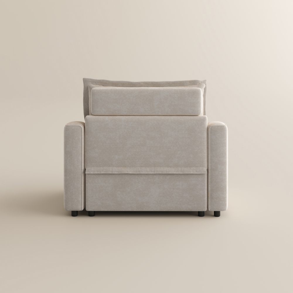 Casual Beige Pet-Friendly Fabric Recliners