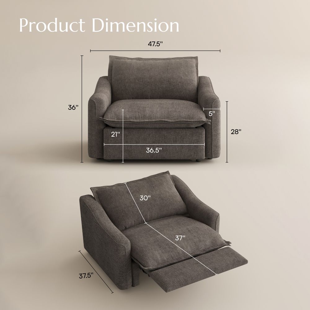 Sofas & Loveseats Khaki Velvet Recliners