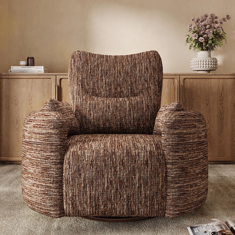 Home Theater Brown Chenille Recliners