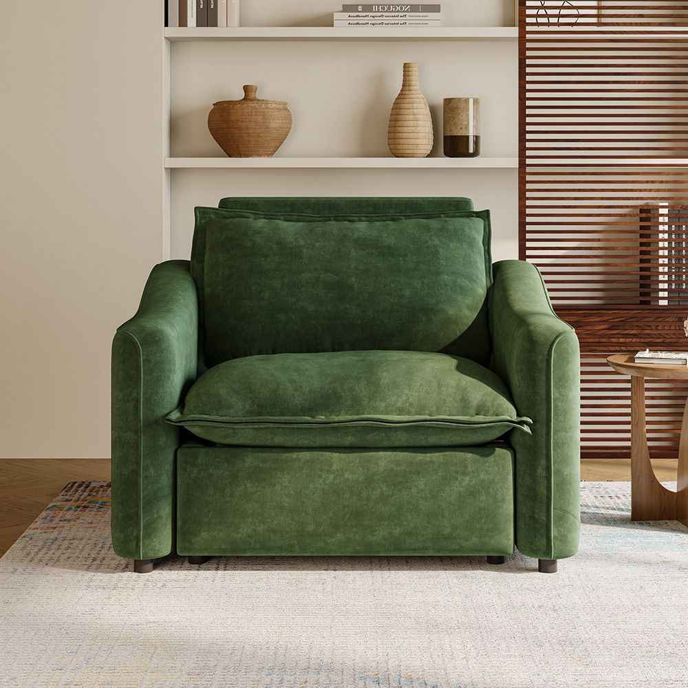 Home Theater Green Pet-Friendly Fabric Recliners