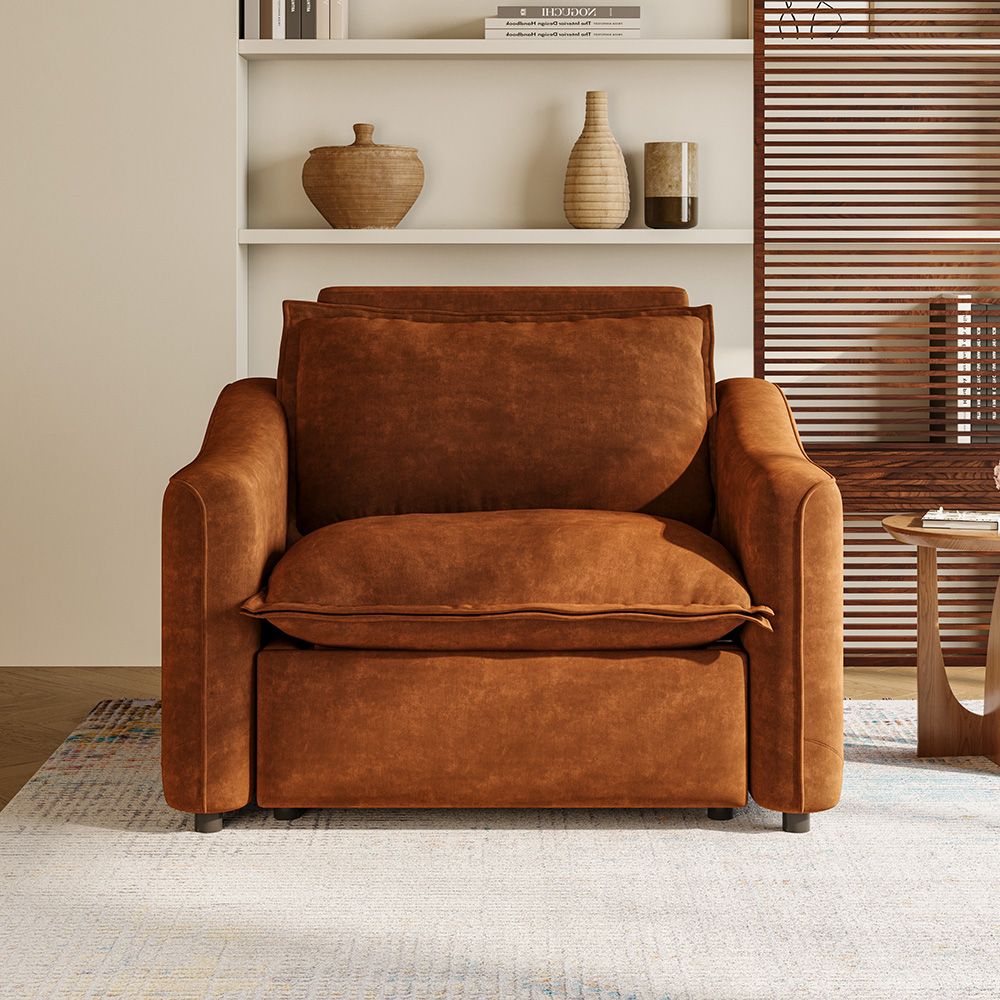 Home Theater Brown Pet-Friendly Fabric Recliners