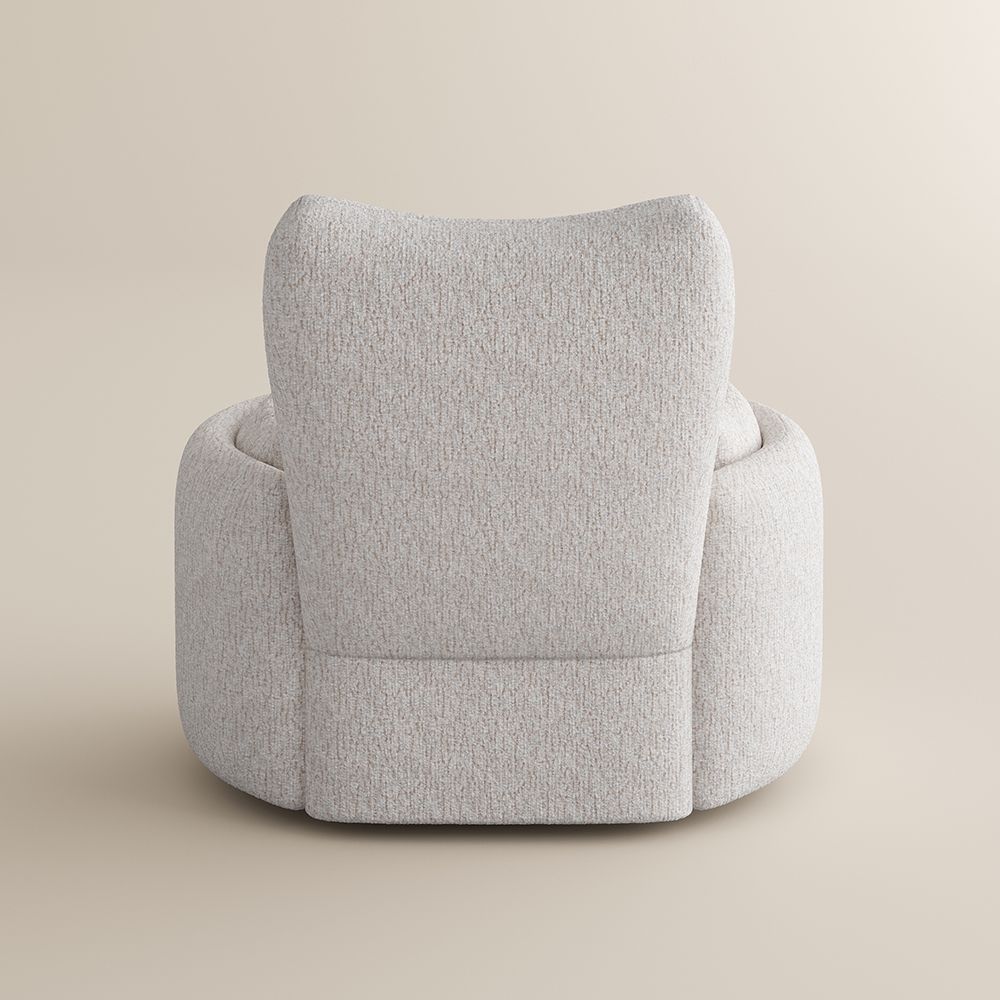 Extendable Beige Chenille Recliners