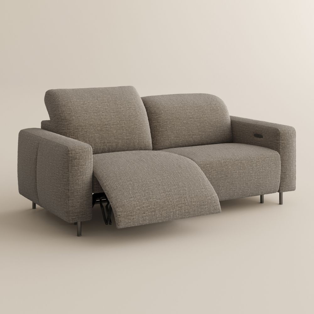 2 Seaters Khaki Chenille Fabric Smart Furniture