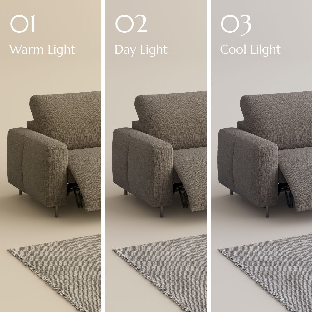 Khaki Chenille Fabric Smart Furniture