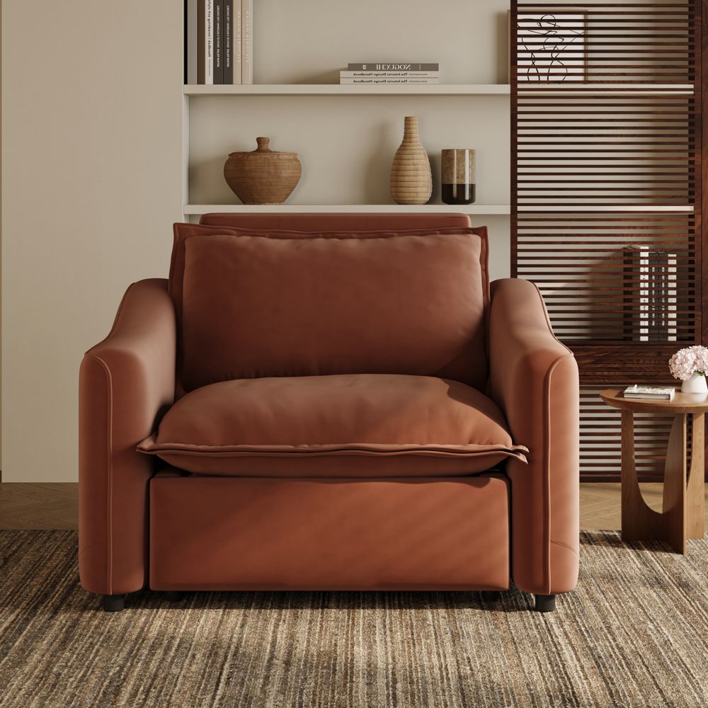Recliner Brown Pet-Friendly Fabric Recliners
