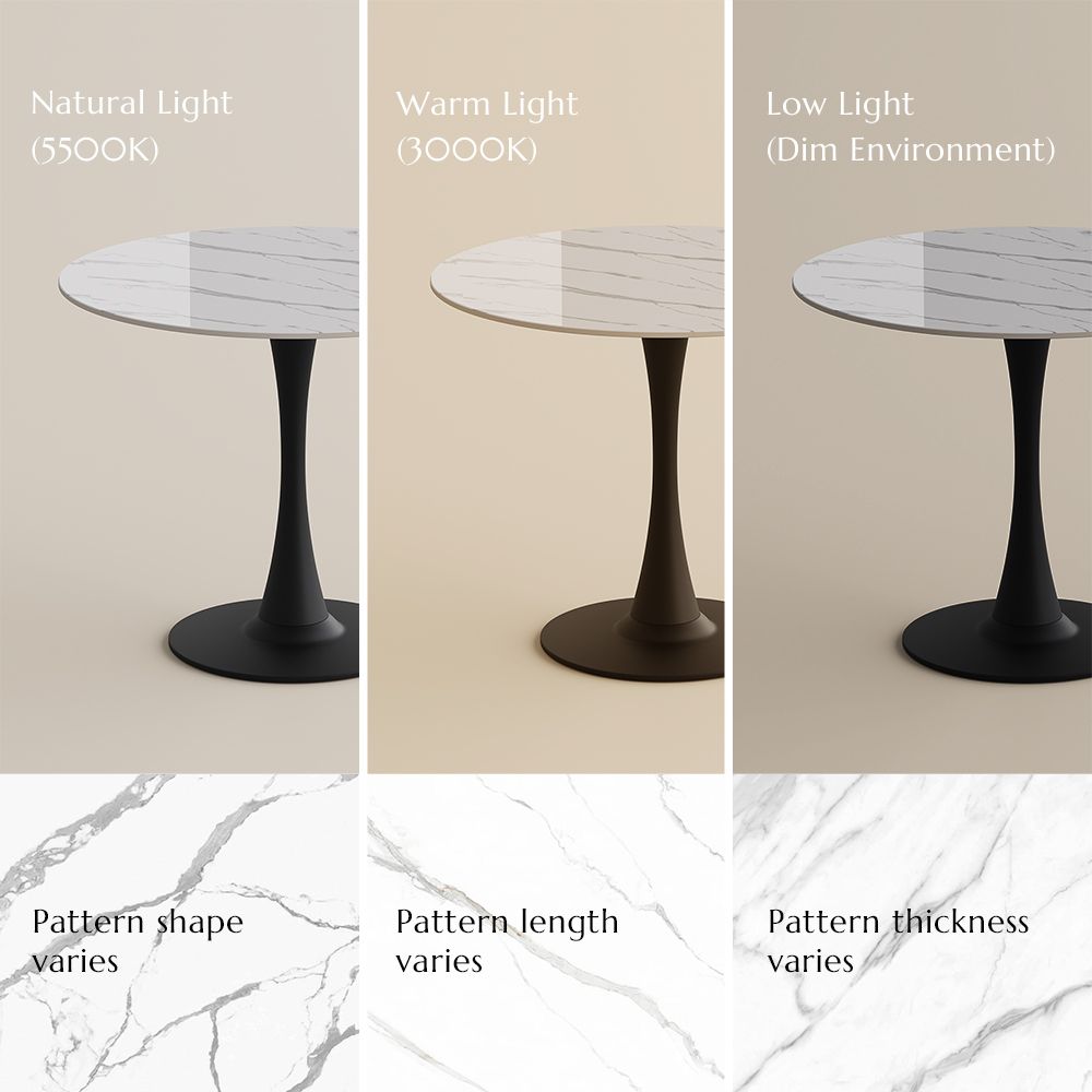Living Spaces White Glossy Sintered Stone Small Bar & Bistro Tables