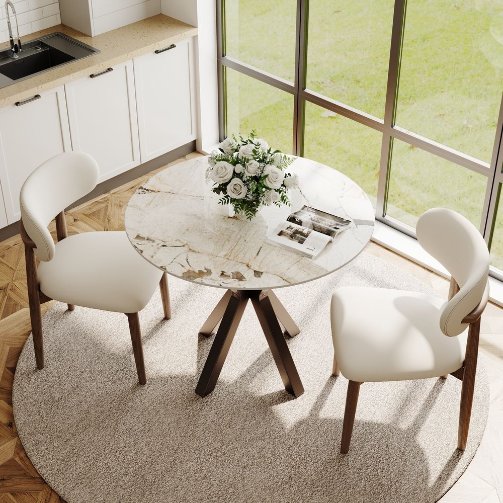 Pandora Glossy Sintered Stone Small Bar & Bistro Tables