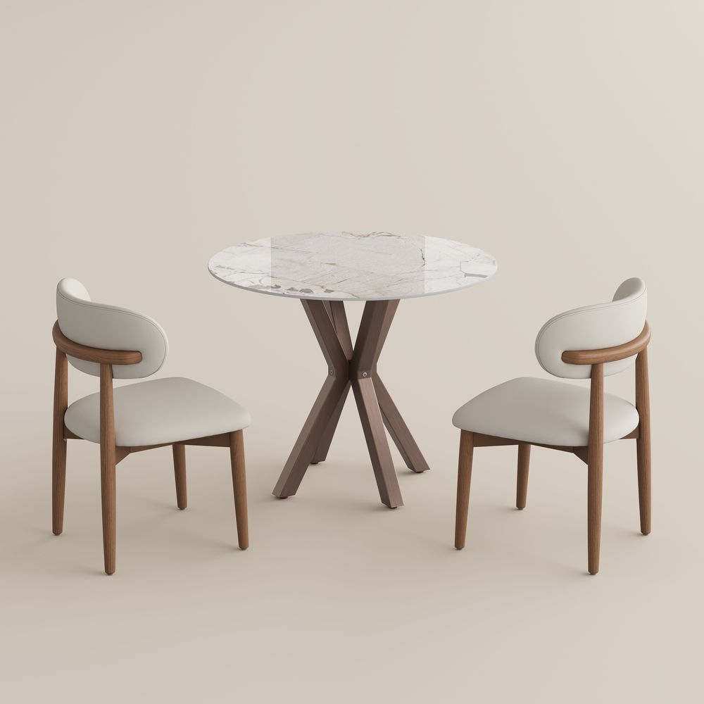 Pandora Glossy Sintered Stone Small Bar & Bistro Tables