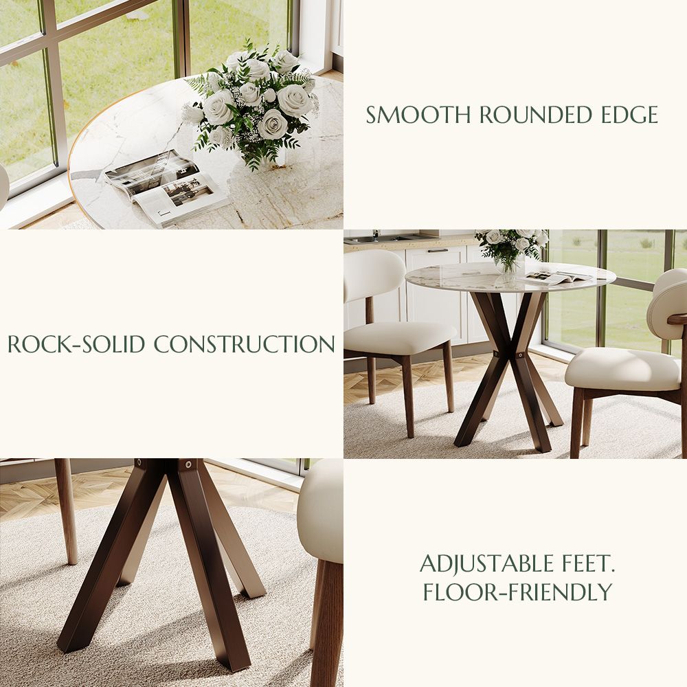 Pandora Glossy Sintered Stone Small Bar & Bistro Tables