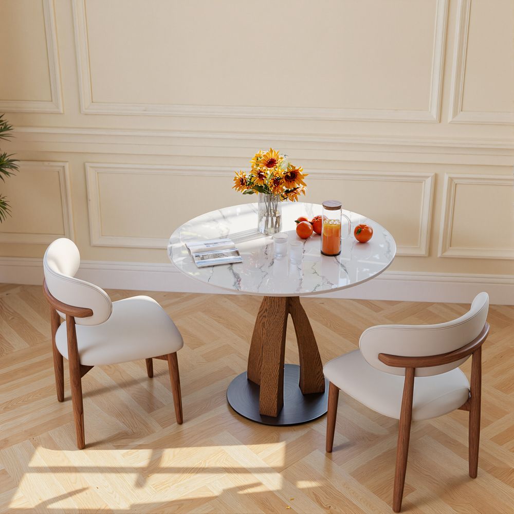 White Glossy Sintered Stone Small Bar & Bistro Tables