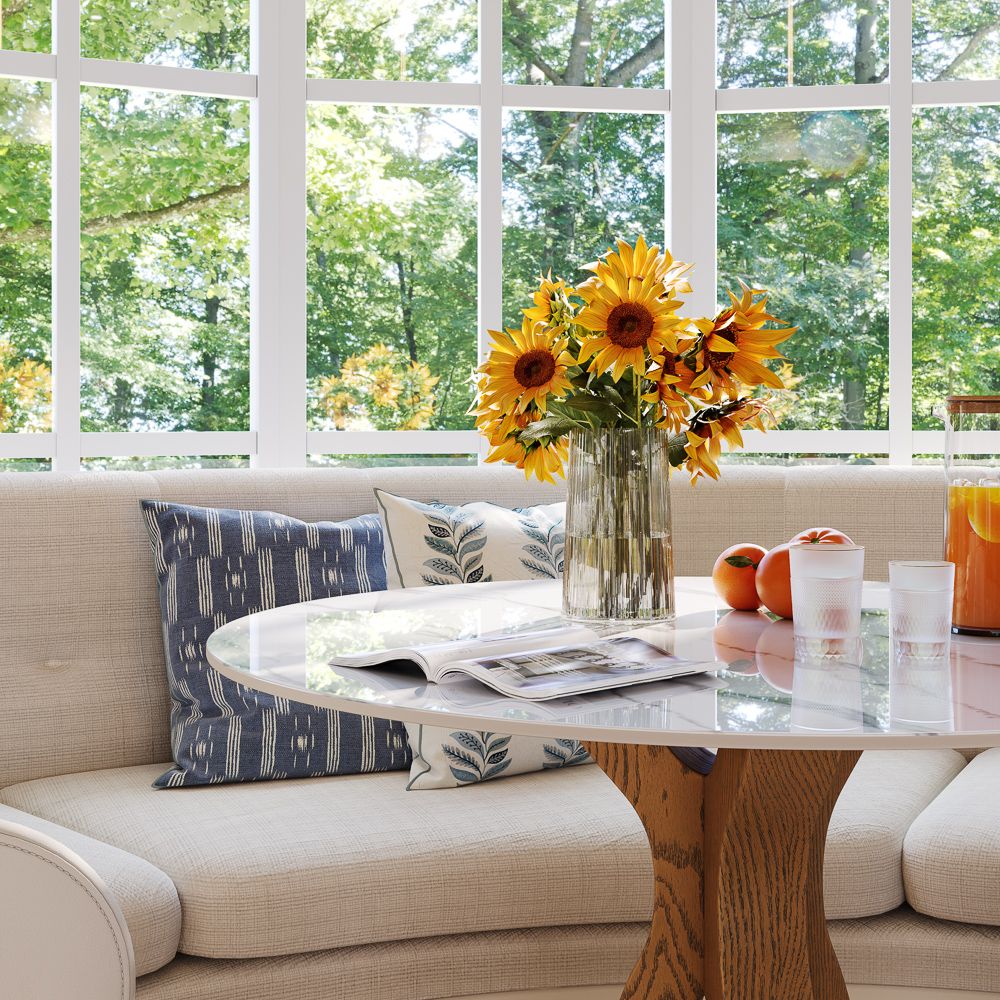 White Glossy Sintered Stone Small Bar & Bistro Tables