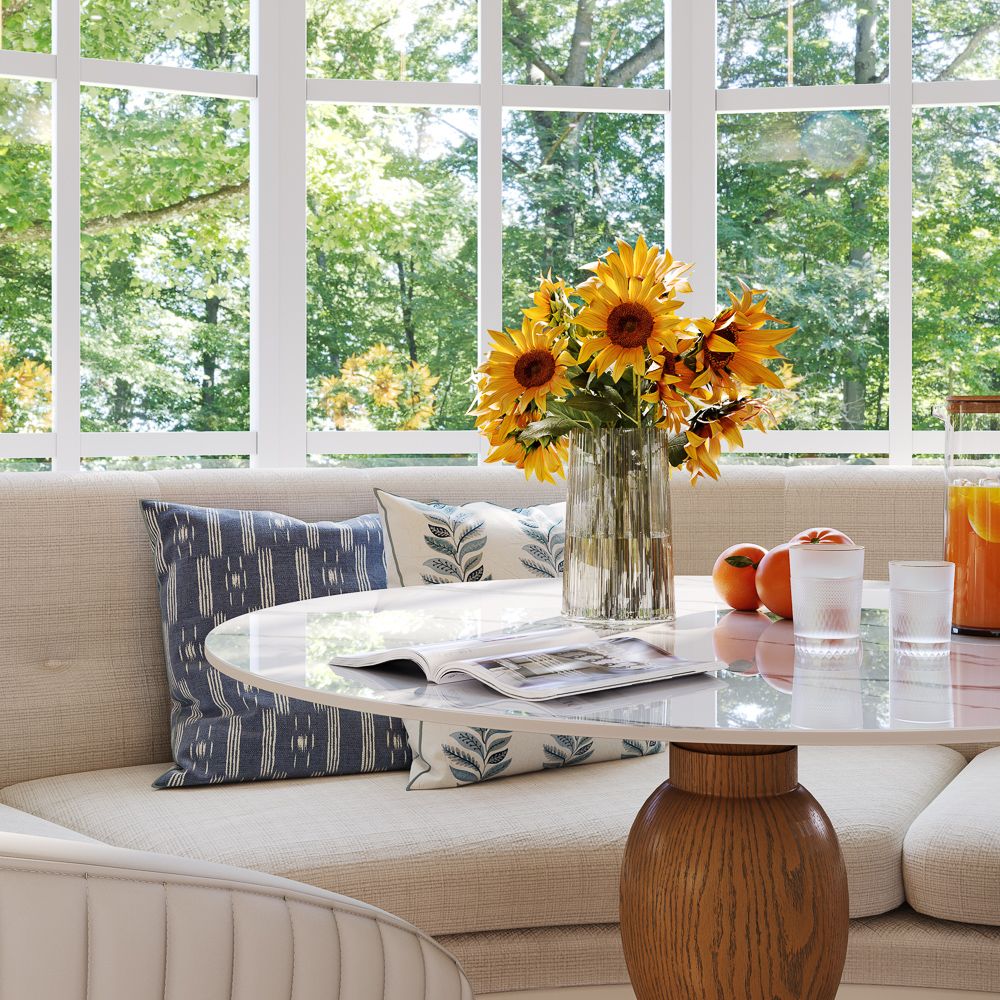 White Glossy Sintered Stone Small Bar & Bistro Tables