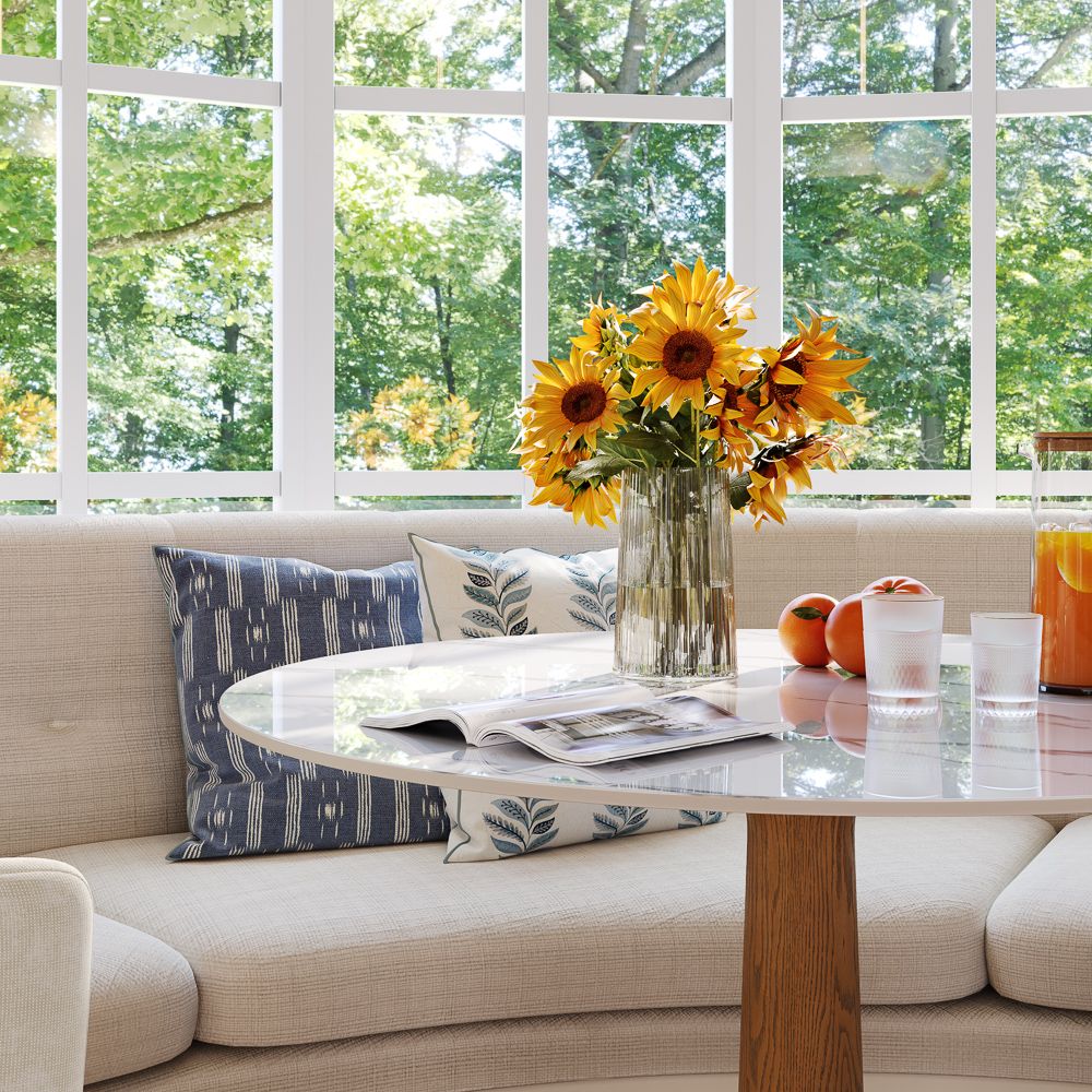 White Glossy Sintered Stone Small Bar & Bistro Tables