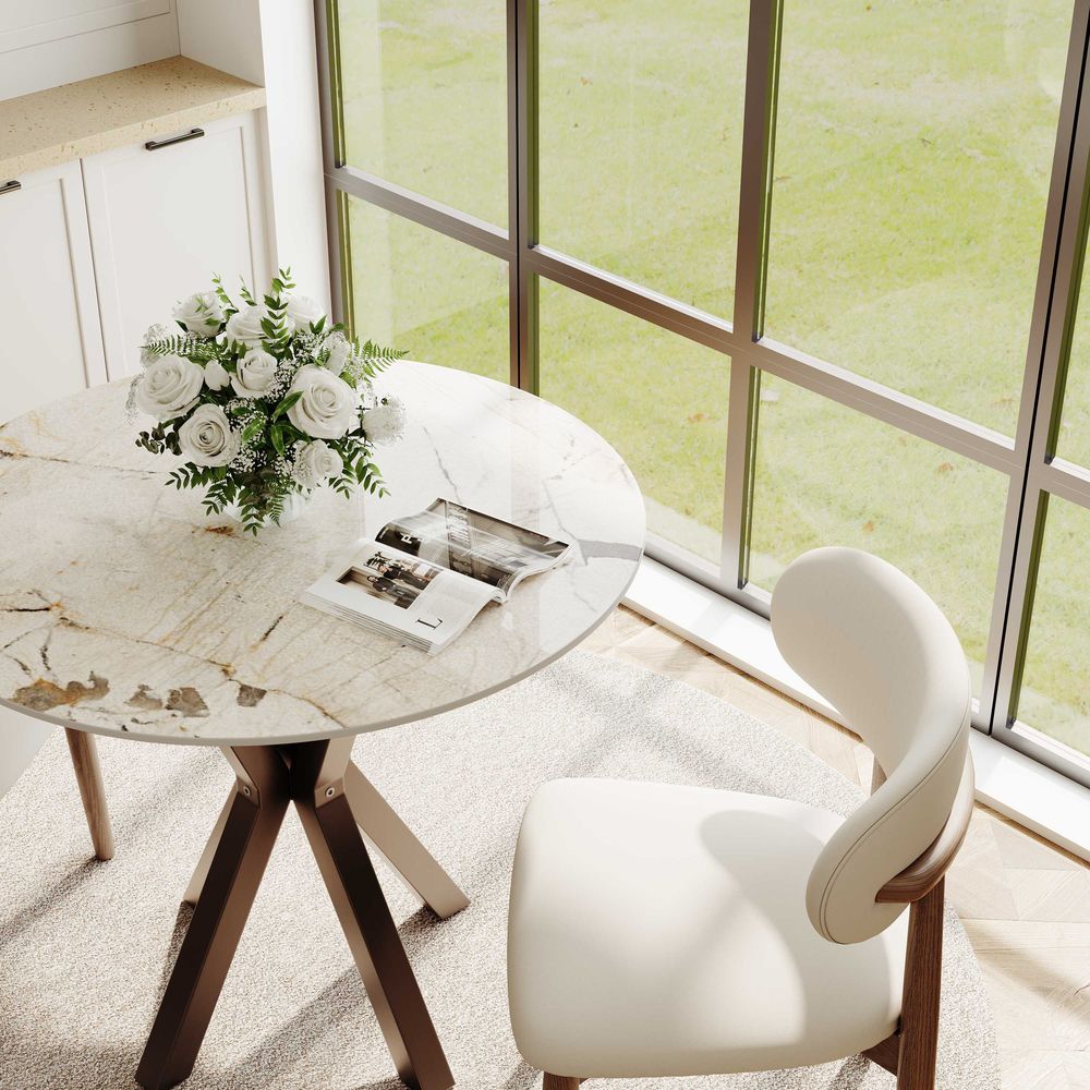 Pandora Glossy Sintered Stone Small Bar & Bistro Tables