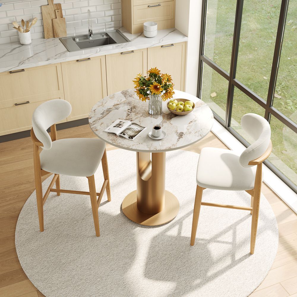 Bronze Pandora & Bronze Glossy Sintered Stone Small Bar & Bistro Tables